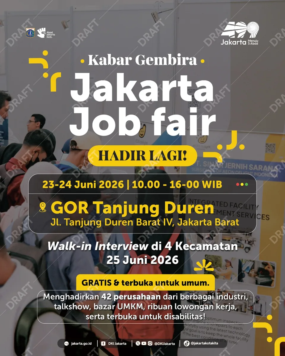 Job Fair Kabupaten Sragen 2026 (Suku Dinas TKTE Wilayah Kabupaten Sragen Barat) : 23-24 Juni 2026